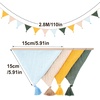 image:imageG2PLUS Cotton Fabric Bunting Banner 9Ft Green Triangle Pennant Banner Flag 12pcs DoubleSided Bunting Garland with Tassels for Birthday Nursery Baby Shower Classroom Hanging DecorColorful