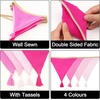 image:imageG2PLUS Cotton Fabric Bunting Banner 9Ft Green Triangle Pennant Banner Flag 12pcs DoubleSided Bunting Garland with Tassels for Birthday Nursery Baby Shower Classroom Hanging DecorPink