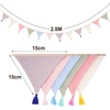 image:imageG2PLUS Cotton Fabric Bunting Banner 9Ft Green Triangle Pennant Banner Flag 12pcs DoubleSided Bunting Garland with Tassels for Birthday Nursery Baby Shower Classroom Hanging DecorMorandi