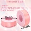 image:imageG2PLUS Eyelash Tape 2 Rolls Silicone Gel Makeup Tape 12 x 8 Yards Pink Lash Tape Micropore Eyelash Extension Tape for Lift and MakeupBaby Pink