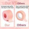 image:imageG2PLUS Eyelash Tape 2 Rolls Silicone Gel Makeup Tape 12 x 8 Yards Pink Lash Tape Micropore Eyelash Extension Tape for Lift and MakeupPink