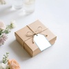 image:imageG2PLUS Gift Tags with String 100PCS White Blank Gift Wrapping Tag 33x22 in Pink Paper for Birthday Wedding Baby Bridal Shower DIY CraftBlue Single Border