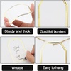 image:imageG2PLUS Gift Tags with String 100PCS White Blank Gift Wrapping Tag 33x22 in Pink Paper for Birthday Wedding Baby Bridal Shower DIY CraftGold Double Border  To From