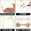 image:imageG2PLUS Gift Tags with String 100PCS White Blank Gift Wrapping Tag 33x22 in Pink Paper for Birthday Wedding Baby Bridal Shower DIY CraftGold Single Border