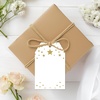 image:imageG2PLUS Gift Tags with String 100PCS White Blank Gift Wrapping Tag 33x22 in Pink Paper for Birthday Wedding Baby Bridal Shower DIY CraftGold Star