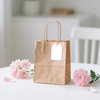 image:imageG2PLUS Gift Tags with String 100PCS White Blank Gift Wrapping Tag 33x22 in Pink Paper for Birthday Wedding Baby Bridal Shower DIY CraftPink Single Border