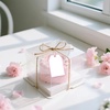image:imageG2PLUS Gift Tags with String 100PCS White Blank Gift Wrapping Tag 33x22 in Pink Paper for Birthday Wedding Baby Bridal Shower DIY CraftPink Single Border