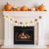 image:imageG2PLUS Glitter Maple Leaf Banner Happy Fall Burlap Banner Thanksgiving Day Decorations PreStrung Rustic Hanging Bunting Garland for Party Decor Harvest Festival and Fall WeddingBeige