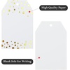 image:imageG2PLUS Gold Foil Gift Tags  50 Pcs White Paper to and from Gift Name Tags with String for Present Wrapping Wedding Baby Shower Christmas Party FavorsBlankGold Dots