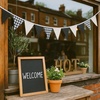 image:imageG2PLUS Green and White Gingham Fabric Bunting Banner 32Ft Cotton Burlap Triangle Garland for Xmas Wedding Dcor Birthday Picnic BBQ Golf Party amp Outdoor CelebrationsBlackWhite