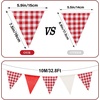 image:imageG2PLUS Green and White Gingham Fabric Bunting Banner 32Ft Cotton Burlap Triangle Garland for Xmas Wedding Dcor Birthday Picnic BBQ Golf Party amp Outdoor CelebrationsRedWhite