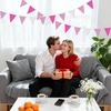 image:imageG2PLUS Green and White Gingham Fabric Bunting Banner 32Ft Cotton Burlap Triangle Garland for Xmas Wedding Dcor Birthday Picnic BBQ Golf Party amp Outdoor CelebrationsPinkWhite