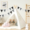 image:imageG2PLUS Green and White Gingham Fabric Bunting Banner 32Ft Cotton Burlap Triangle Garland for Xmas Wedding Dcor Birthday Picnic BBQ Golf Party amp Outdoor CelebrationsBlackWhite