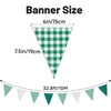 image:imageG2PLUS Green and White Gingham Fabric Bunting Banner 32Ft Cotton Burlap Triangle Garland for Xmas Wedding Dcor Birthday Picnic BBQ Golf Party amp Outdoor CelebrationsGreenWhite