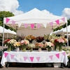 image:imageG2PLUS Green and White Gingham Fabric Bunting Banner 32Ft Cotton Burlap Triangle Garland for Xmas Wedding Dcor Birthday Picnic BBQ Golf Party amp Outdoor CelebrationsPinkWhite