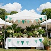 image:imageG2PLUS Green and White Gingham Fabric Bunting Banner 32Ft Cotton Burlap Triangle Garland for Xmas Wedding Dcor Birthday Picnic BBQ Golf Party amp Outdoor CelebrationsGreenWhite