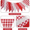 image:imageG2PLUS Green and White Gingham Fabric Bunting Banner 32Ft Cotton Burlap Triangle Garland for Xmas Wedding Dcor Birthday Picnic BBQ Golf Party amp Outdoor CelebrationsRedWhite