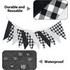 image:imageG2PLUS Green and White Gingham Fabric Bunting Banner 32Ft Cotton Burlap Triangle Garland for Xmas Wedding Dcor Birthday Picnic BBQ Golf Party amp Outdoor CelebrationsBlackWhite