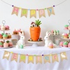 image:imageG2PLUS Happy Easter Burlap Banner Prestrung Colorful Easter Bunny Garland with Pompom Ball Rustic Farmhouse Easter Bunting Banner for Home Mantel Fireplace Party amp Spring DecColorfulEaster