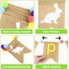 image:imageG2PLUS Happy Easter Burlap Banner Prestrung Colorful Easter Bunny Garland with Pompom Ball Rustic Farmhouse Easter Bunting Banner for Home Mantel Fireplace Party amp Spring DecColorfulEaster