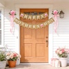 image:imageG2PLUS Happy Easter Burlap Banner Prestrung Colorful Easter Bunny Garland with Pompom Ball Rustic Farmhouse Easter Bunting Banner for Home Mantel Fireplace Party amp Spring DecPink RoseMothers day
