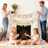 image:imageG2PLUS Happy Easter Burlap Banner Prestrung Colorful Easter Bunny Garland with Pompom Ball Rustic Farmhouse Easter Bunting Banner for Home Mantel Fireplace Party amp Spring DecColorfulEaster