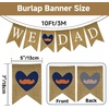 image:imageG2PLUS Happy Easter Burlap Banner Prestrung Colorful Easter Bunny Garland with Pompom Ball Rustic Farmhouse Easter Bunting Banner for Home Mantel Fireplace Party amp Spring DecWhite BrownDad