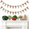 image:imageG2PLUS Hawaiian Bunting Banner 39Ft PreStrung Tropical Party Banner 4 Pack Double Sided Paper Hawaiian Floral Bunting Garland for Luau Birthday Baby Shower Summer Beach Party DecorationsRed Hawaii