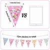 image:imageG2PLUS Hawaiian Bunting Banner 39Ft PreStrung Tropical Party Banner 4 Pack Double Sided Paper Hawaiian Floral Bunting Garland for Luau Birthday Baby Shower Summer Beach Party DecorationsPink Camellia