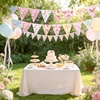 image:imageG2PLUS Hawaiian Bunting Banner 39Ft PreStrung Tropical Party Banner 4 Pack Double Sided Paper Hawaiian Floral Bunting Garland for Luau Birthday Baby Shower Summer Beach Party DecorationsPink Camellia