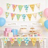 image:imageG2PLUS Hawaiian Bunting Banner 39Ft PreStrung Tropical Party Banner 4 Pack Double Sided Paper Hawaiian Floral Bunting Garland for Luau Birthday Baby Shower Summer Beach Party DecorationsYellow Narcissus