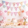 image:imageG2PLUS Hawaiian Bunting Banner 39Ft PreStrung Tropical Party Banner 4 Pack Double Sided Paper Hawaiian Floral Bunting Garland for Luau Birthday Baby Shower Summer Beach Party DecorationsPink Camellia