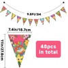 image:imageG2PLUS Hawaiian Bunting Banner 39Ft PreStrung Tropical Party Banner 4 Pack Double Sided Paper Hawaiian Floral Bunting Garland for Luau Birthday Baby Shower Summer Beach Party DecorationsRed Hawaii