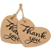 image:imageG2PLUS Heart Gift Tags with String 100PCS Heart Shaped Gift Tags 23X23 in Blank Wedding Favor Hang Tag for Gift Wrapping DIY Arts amp Crafts Valentines Mothers DayBrown Thank You