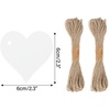 image:imageG2PLUS Heart Gift Tags with String 100PCS Heart Shaped Gift Tags 23X23 in Blank Wedding Favor Hang Tag for Gift Wrapping DIY Arts amp Crafts Valentines Mothers DayBlank White