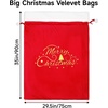 image:imageG2PLUS Large Velvet Santa Sack  30x36 Inch Red Christmas Drawstring Gift Bags for Big Presents Holiday Party Decor
