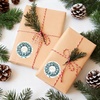 image:imageG2PLUS Merry Christmas Stickers  120 Pcs Red Gold Christmas Gift Stickers 2 Round Xams Label Sticker Cards Envelope Seals for Gift Wrapping Party FavorsChristmasWreath