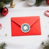 image:imageG2PLUS Merry Christmas Stickers  120 Pcs Red Gold Christmas Gift Stickers 2 Round Xams Label Sticker Cards Envelope Seals for Gift Wrapping Party FavorsChristmasWreath