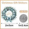 image:imageG2PLUS Merry Christmas Stickers  120 Pcs Red Gold Christmas Gift Stickers 2 Round Xams Label Sticker Cards Envelope Seals for Gift Wrapping Party FavorsChristmasWreath