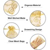 image:imageG2PLUS Organza Gift Bags 4x6 Inches  50Pcs Sheer Mesh Organza Bags with Gold Rattan Printed Drawstring Tulle Jewelry Pouches for Wedding Christmas Party FavorsGold  4x6 inches