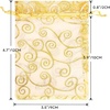 image:imageG2PLUS Organza Gift Bags 4x6 Inches  50Pcs Sheer Mesh Organza Bags with Gold Rattan Printed Drawstring Tulle Jewelry Pouches for Wedding Christmas Party FavorsGold 35x47 inches