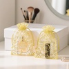 image:imageG2PLUS Organza Gift Bags 4x6 Inches  50Pcs Sheer Mesh Organza Bags with Gold Rattan Printed Drawstring Tulle Jewelry Pouches for Wedding Christmas Party FavorsGold  4x6 inches