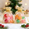 image:imageG2PLUS Organza Gift Bags 4x6 Inches  50Pcs Sheer Mesh Organza Bags with Gold Rattan Printed Drawstring Tulle Jewelry Pouches for Wedding Christmas Party FavorsGold 35x47 inches