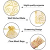 image:imageG2PLUS Organza Gift Bags 4x6 Inches  50Pcs Sheer Mesh Organza Bags with Gold Rattan Printed Drawstring Tulle Jewelry Pouches for Wedding Christmas Party FavorsGold 35x47 inches