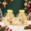 image:imageG2PLUS Organza Gift Bags 4x6 Inches  50Pcs Sheer Mesh Organza Bags with Gold Rattan Printed Drawstring Tulle Jewelry Pouches for Wedding Christmas Party FavorsGold  4x6 inches