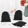 image:imageG2PLUS Pink Velvet Jewelry Pouches 20PCS Small Velvet Gift Bags with Drawstring Christmas Gift Bags for Wedding Favors Candy Bag Party Favors 47x59Black