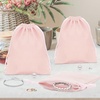 image:imageG2PLUS Pink Velvet Jewelry Pouches 20PCS Small Velvet Gift Bags with Drawstring Christmas Gift Bags for Wedding Favors Candy Bag Party Favors 47x59Pink