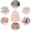 image:imageG2PLUS Pink Velvet Jewelry Pouches 20PCS Small Velvet Gift Bags with Drawstring Christmas Gift Bags for Wedding Favors Candy Bag Party Favors 47x59Pink