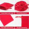 image:imageG2PLUS Pink Velvet Jewelry Pouches 20PCS Small Velvet Gift Bags with Drawstring Christmas Gift Bags for Wedding Favors Candy Bag Party Favors 47x59Red
