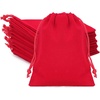 image:imageG2PLUS Pink Velvet Jewelry Pouches 20PCS Small Velvet Gift Bags with Drawstring Christmas Gift Bags for Wedding Favors Candy Bag Party Favors 47x59Red